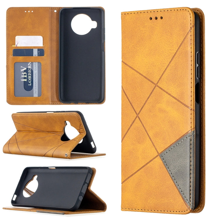 For Xiaomi Mi 10T Lite 5G Rhombus Texture Horizontal Flip Magnetic Leather Case with Holder & Card Slots