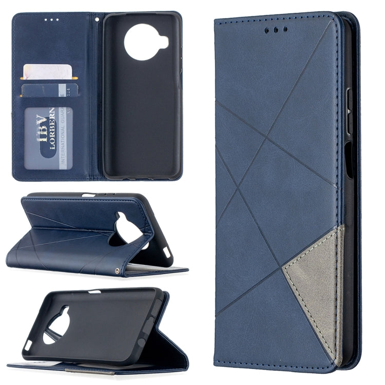 For Xiaomi Mi 10T Lite 5G Rhombus Texture Horizontal Flip Magnetic Leather Case with Holder & Card Slots