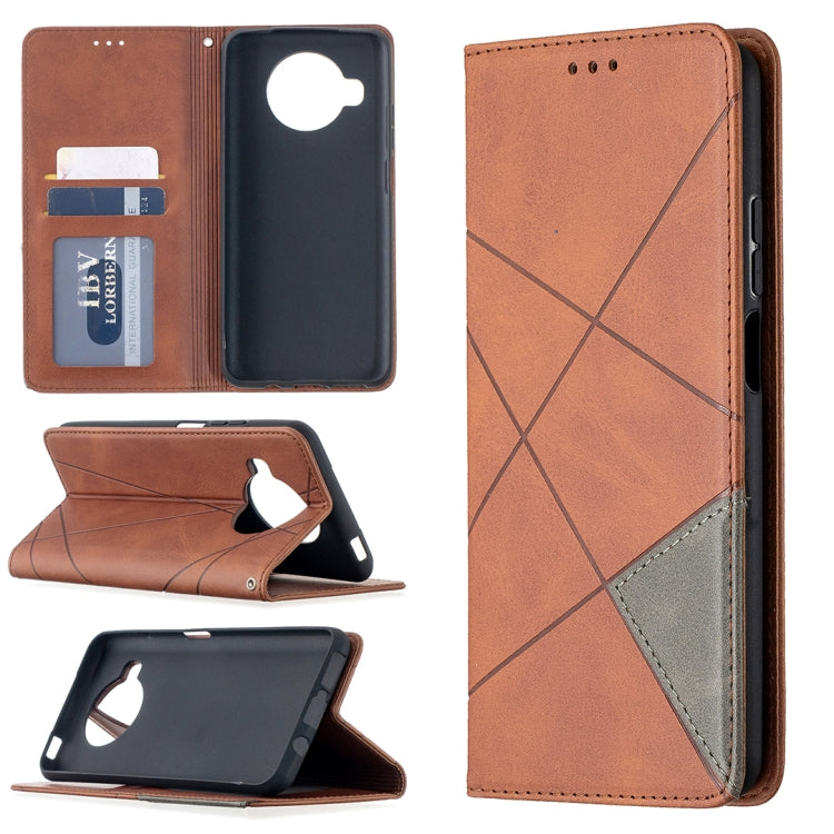For Xiaomi Mi 10T Lite 5G Rhombus Texture Horizontal Flip Magnetic Leather Case with Holder & Card Slots