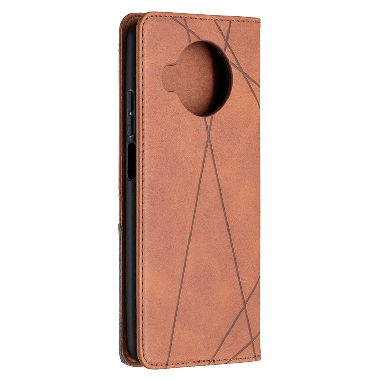 For Xiaomi Mi 10T Lite 5G Rhombus Texture Horizontal Flip Magnetic Leather Case with Holder & Card Slots