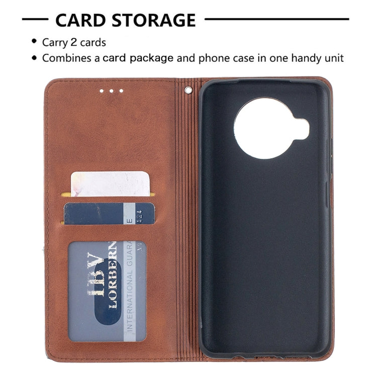 For Xiaomi Mi 10T Lite 5G Rhombus Texture Horizontal Flip Magnetic Leather Case with Holder & Card Slots