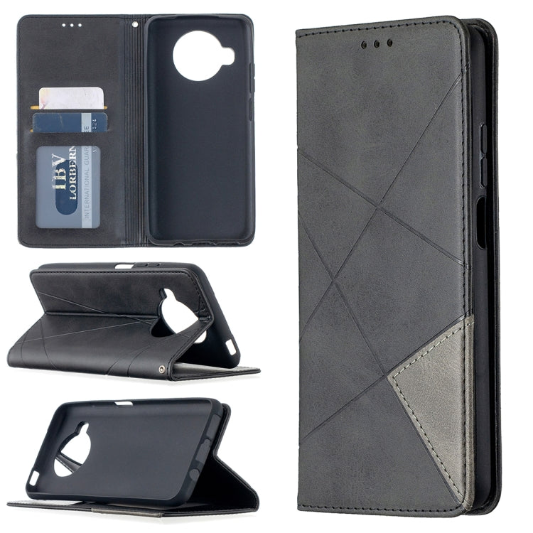 For Xiaomi Mi 10T Lite 5G Rhombus Texture Horizontal Flip Magnetic Leather Case with Holder & Card Slots
