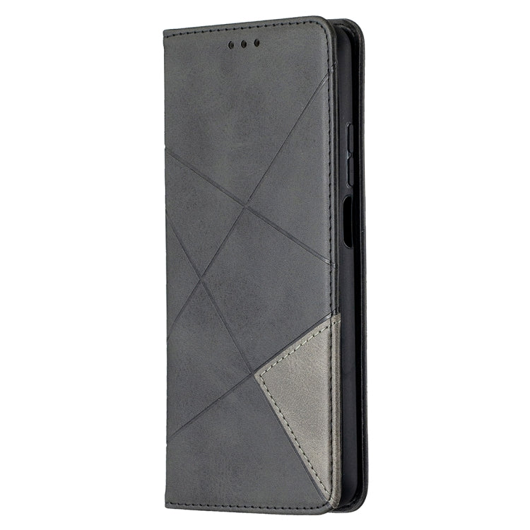 For Xiaomi Mi 10T Lite 5G Rhombus Texture Horizontal Flip Magnetic Leather Case with Holder & Card Slots