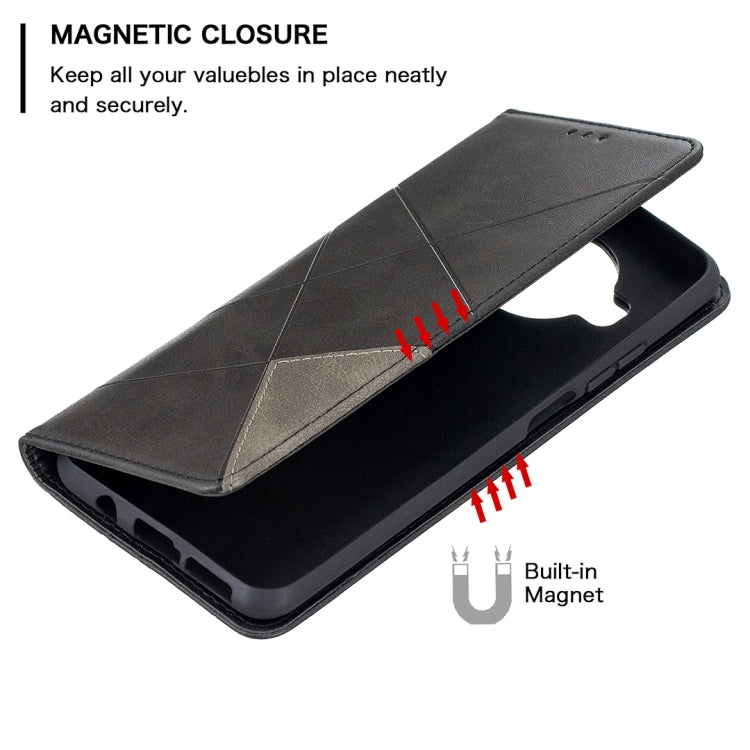 For Xiaomi Mi 10T Lite 5G Rhombus Texture Horizontal Flip Magnetic Leather Case with Holder & Card Slots