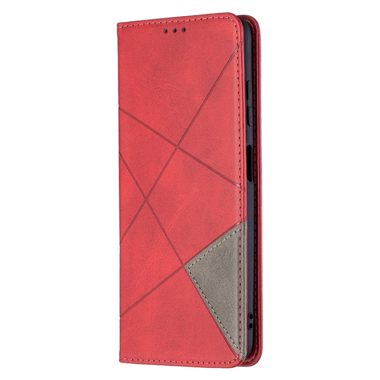 For Xiaomi Mi Poco X3 Rhombus Texture Horizontal Flip Magnetic Leather Case with Holder & Card Slots