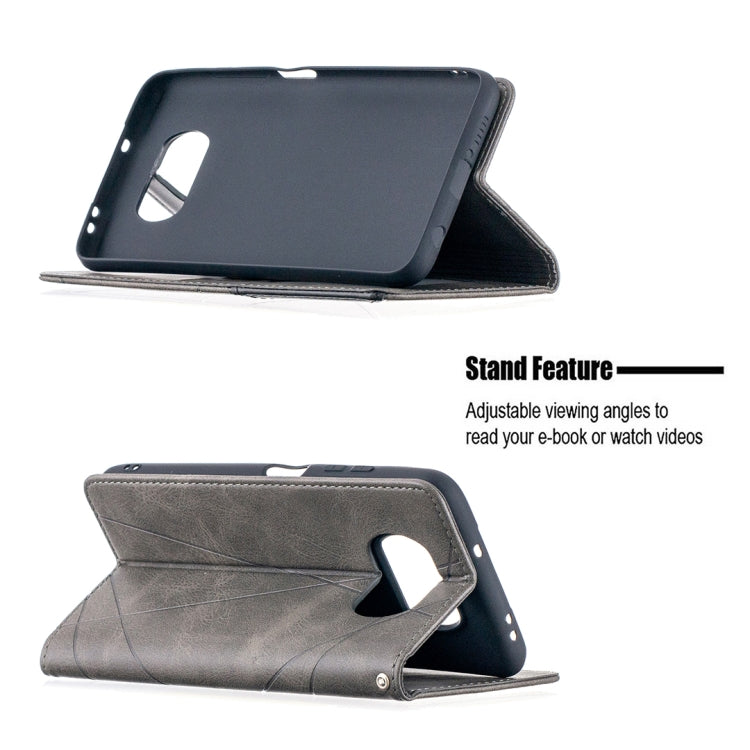 For Xiaomi Mi Poco X3 Rhombus Texture Horizontal Flip Magnetic Leather Case with Holder & Card Slots