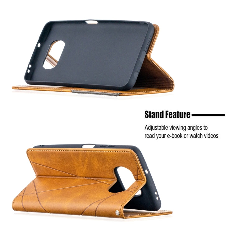 For Xiaomi Mi Poco X3 Rhombus Texture Horizontal Flip Magnetic Leather Case with Holder & Card Slots