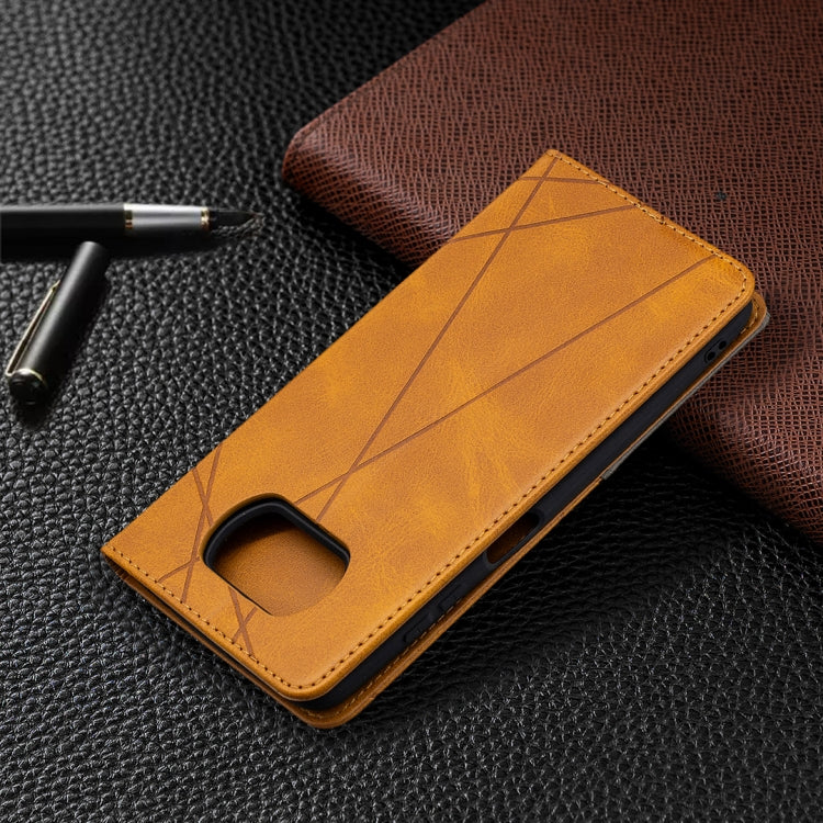 For Xiaomi Mi Poco X3 Rhombus Texture Horizontal Flip Magnetic Leather Case with Holder & Card Slots