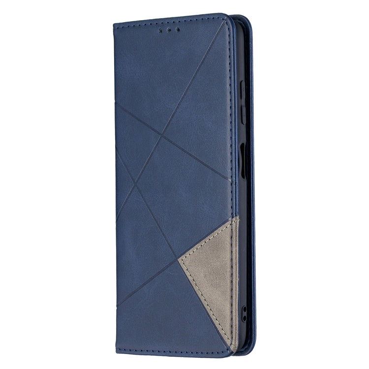 For Xiaomi Mi Poco X3 Rhombus Texture Horizontal Flip Magnetic Leather Case with Holder & Card Slots