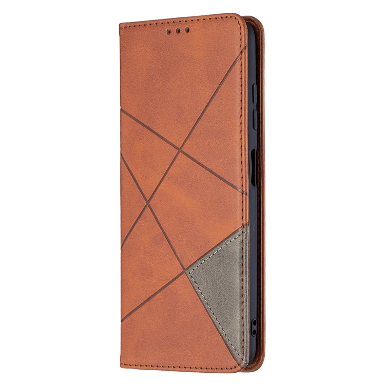 For Xiaomi Mi Poco X3 Rhombus Texture Horizontal Flip Magnetic Leather Case with Holder & Card Slots