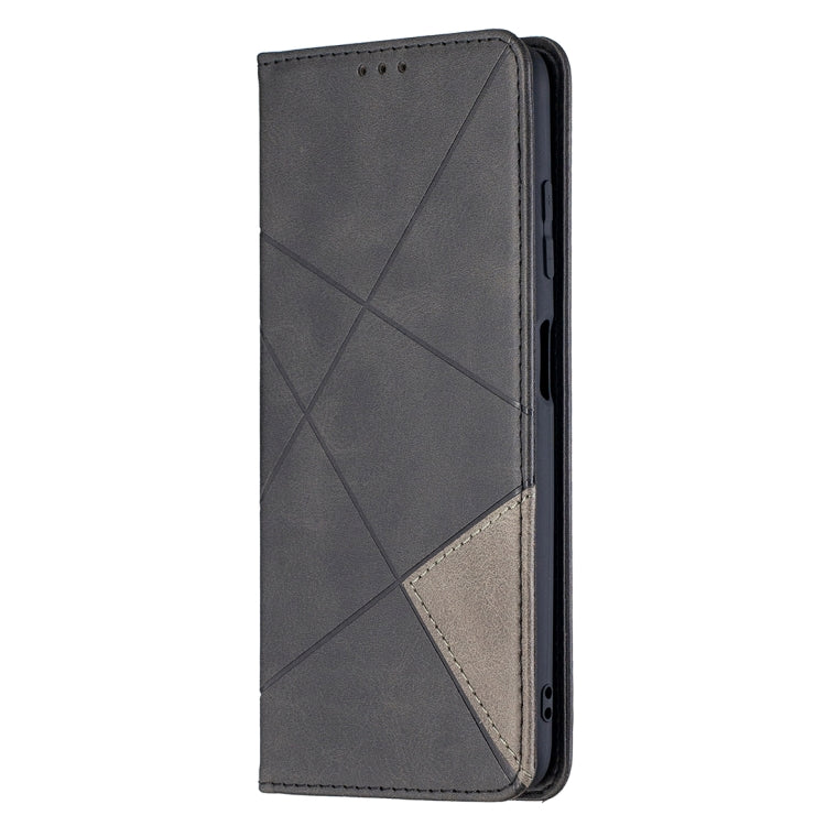 For Xiaomi Mi Poco X3 Rhombus Texture Horizontal Flip Magnetic Leather Case with Holder & Card Slots