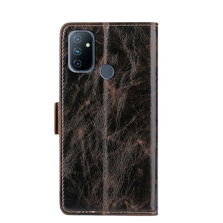 For OnePlus Nord N100 Knead Pattern Texture Side Buckle Horizontal Flip Leather Case with Holder & Card Slots