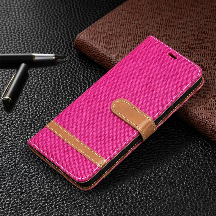 For Nokia 2.4 Color Matching Denim Texture Leather Case with Holder & Card Slots & Wallet & Lanyard