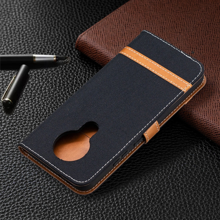 For Nokia 3.4 Color Matching Denim Texture Leather Case with Holder & Card Slots & Wallet & Lanyard