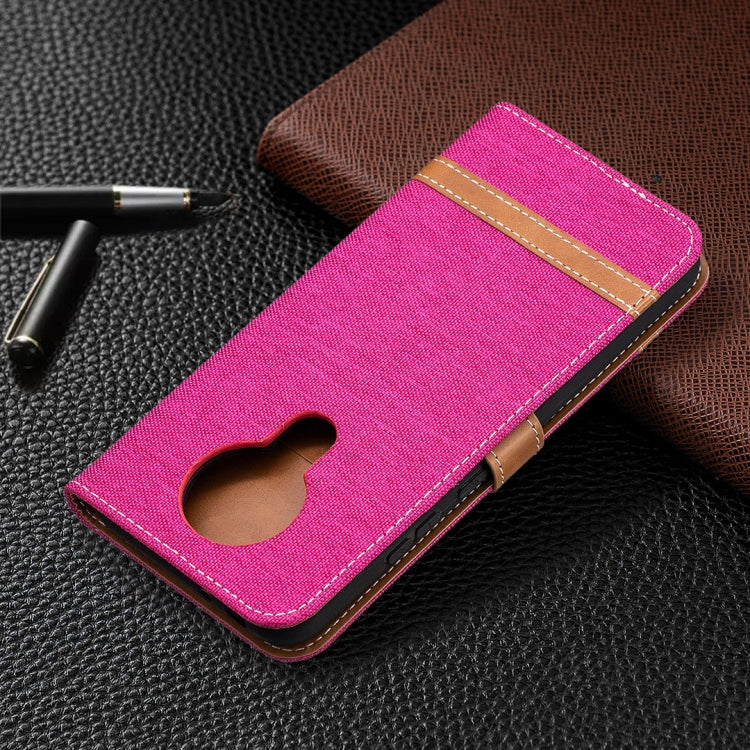 For Nokia 3.4 Color Matching Denim Texture Leather Case with Holder & Card Slots & Wallet & Lanyard
