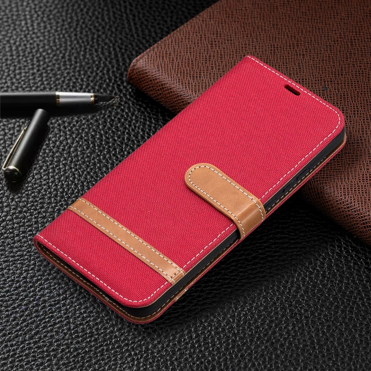 For Nokia 3.4 Color Matching Denim Texture Leather Case with Holder & Card Slots & Wallet & Lanyard