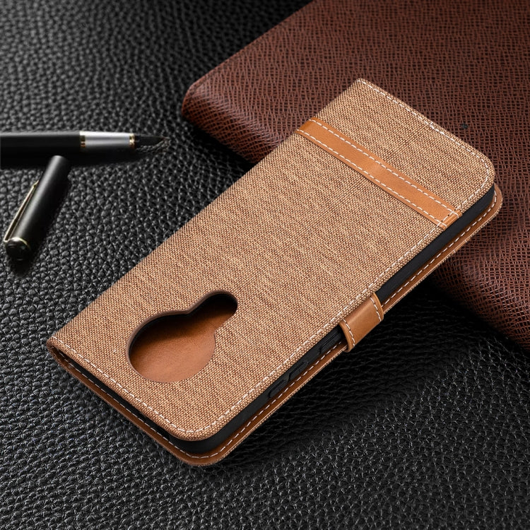 For Nokia 3.4 Color Matching Denim Texture Leather Case with Holder & Card Slots & Wallet & Lanyard