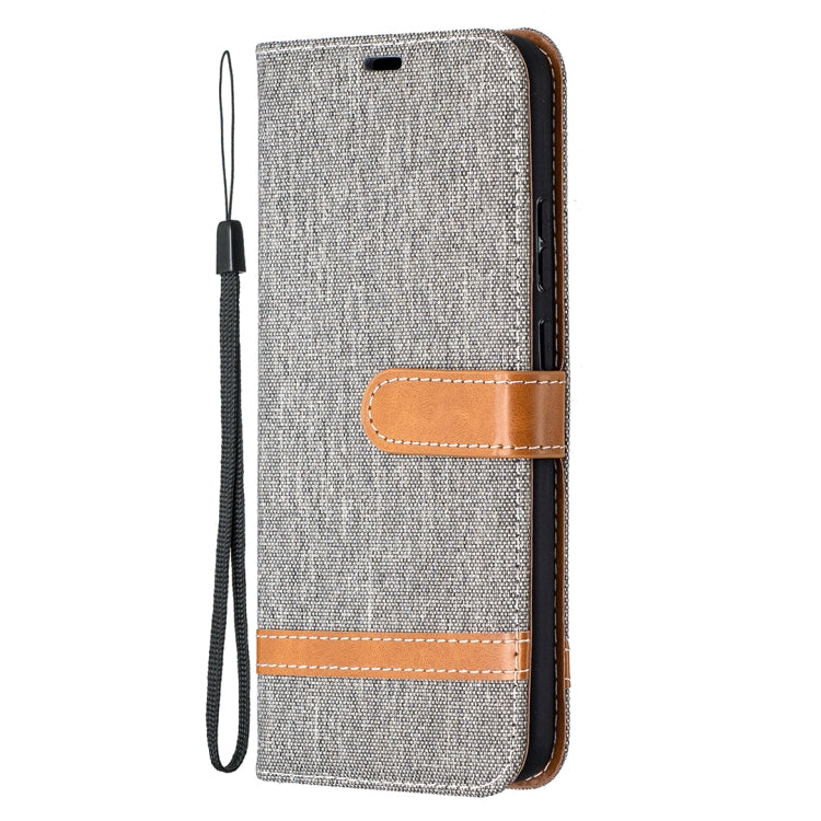 For Nokia 3.4 Color Matching Denim Texture Leather Case with Holder & Card Slots & Wallet & Lanyard
