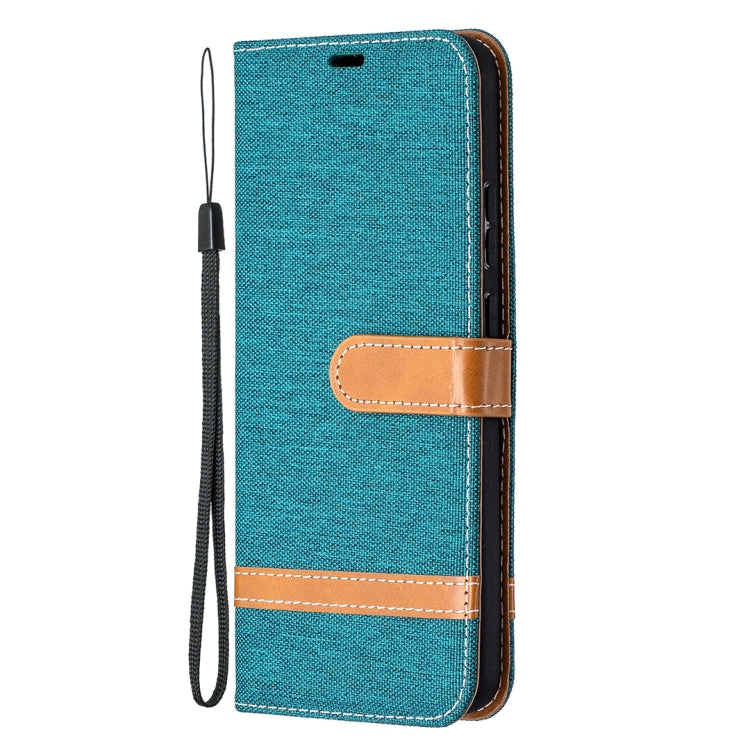 For Nokia 3.4 Color Matching Denim Texture Leather Case with Holder & Card Slots & Wallet & Lanyard