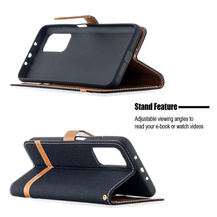 For Xiaomi Mi 10T / 10 Pro 5G Color Matching Denim Texture Leather Case with Holder & Card Slots & Wallet & Lanyard