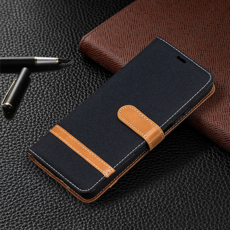 For Xiaomi Mi 10T / 10 Pro 5G Color Matching Denim Texture Leather Case with Holder & Card Slots & Wallet & Lanyard