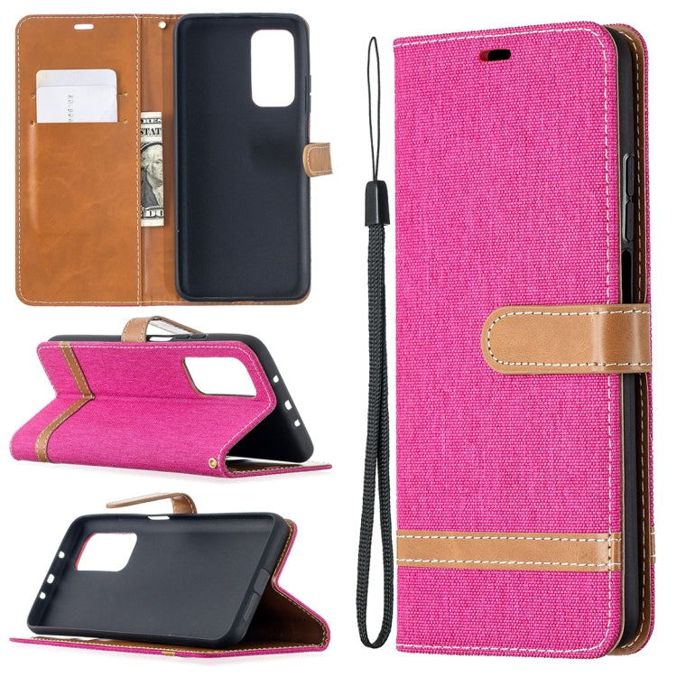 For Xiaomi Mi 10T / 10 Pro 5G Color Matching Denim Texture Leather Case with Holder & Card Slots & Wallet & Lanyard
