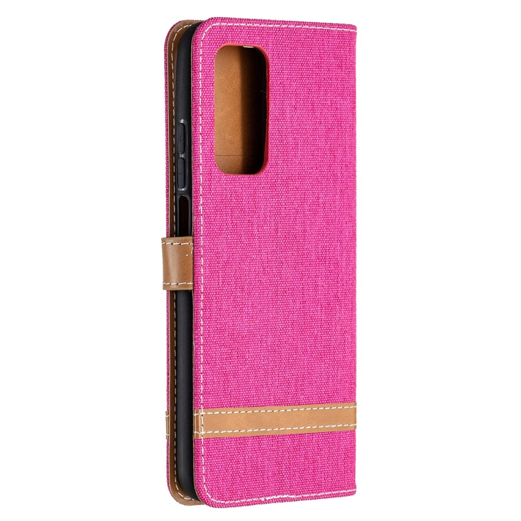 For Xiaomi Mi 10T / 10 Pro 5G Color Matching Denim Texture Leather Case with Holder & Card Slots & Wallet & Lanyard