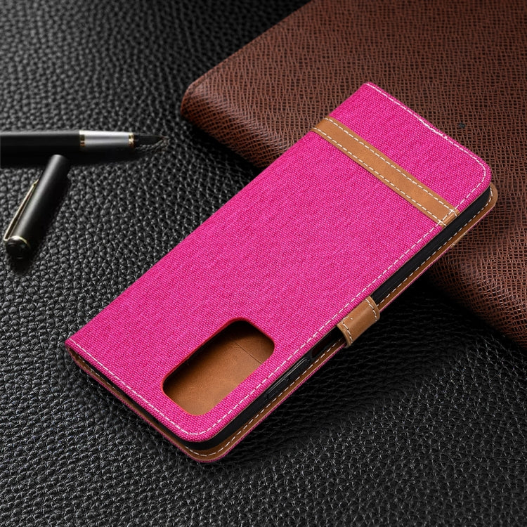 For Xiaomi Mi 10T / 10 Pro 5G Color Matching Denim Texture Leather Case with Holder & Card Slots & Wallet & Lanyard