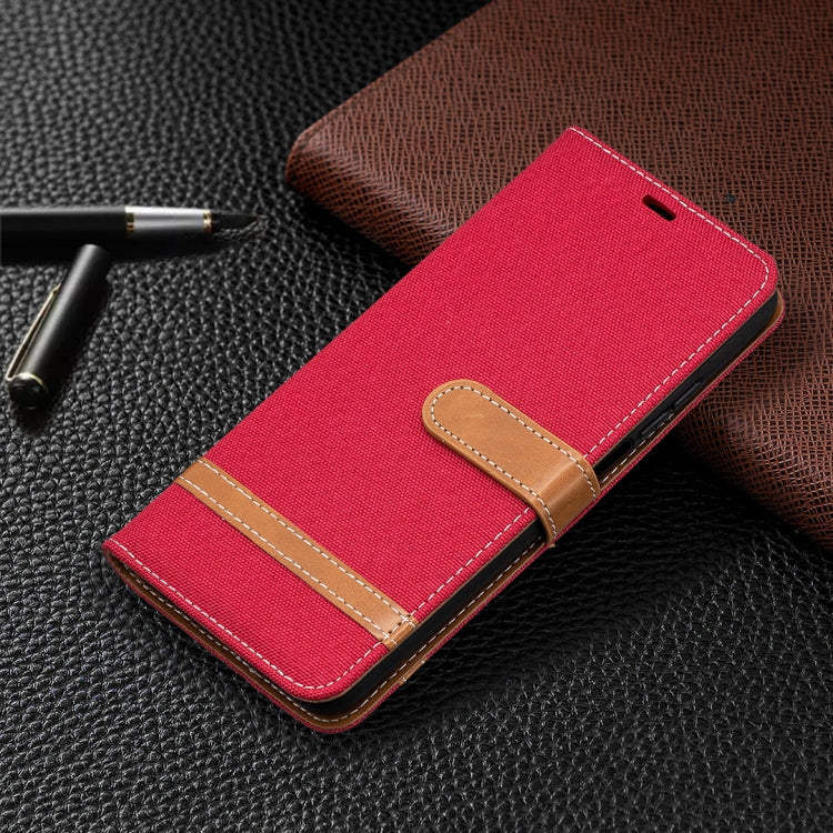 For Xiaomi Mi 10T / 10 Pro 5G Color Matching Denim Texture Leather Case with Holder & Card Slots & Wallet & Lanyard