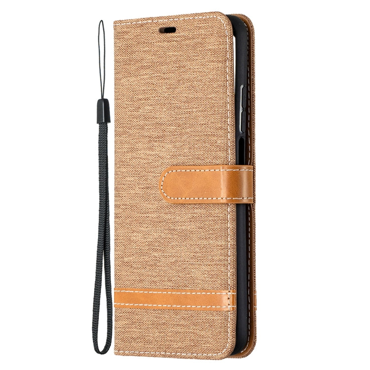 For Xiaomi Mi 10T / 10 Pro 5G Color Matching Denim Texture Leather Case with Holder & Card Slots & Wallet & Lanyard