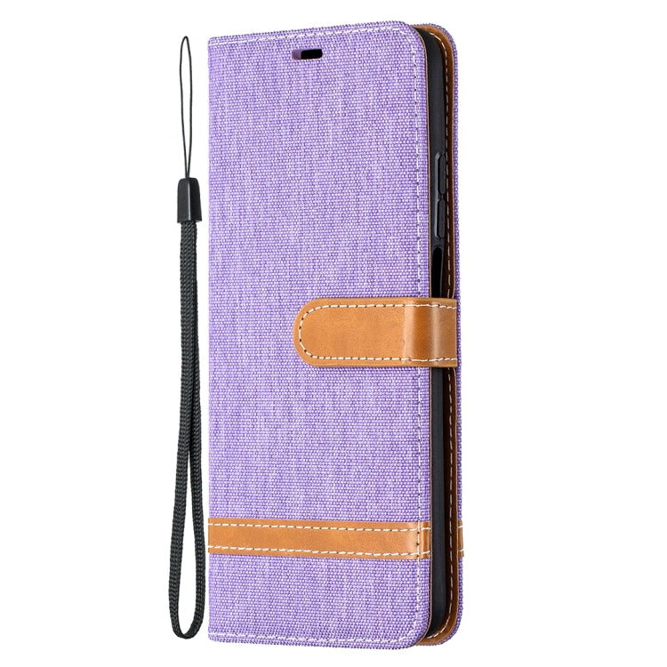 For Xiaomi Mi 10T / 10 Pro 5G Color Matching Denim Texture Leather Case with Holder & Card Slots & Wallet & Lanyard