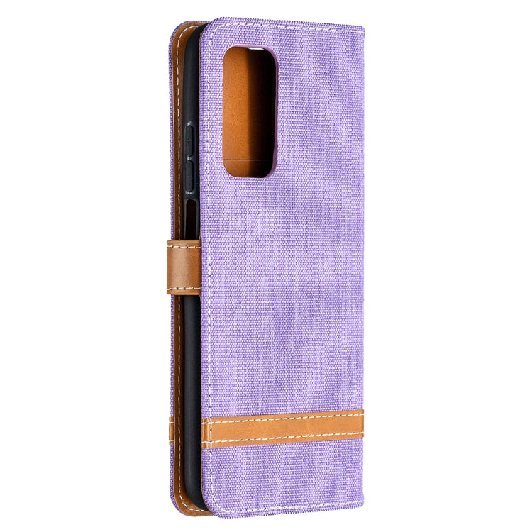 For Xiaomi Mi 10T / 10 Pro 5G Color Matching Denim Texture Leather Case with Holder & Card Slots & Wallet & Lanyard