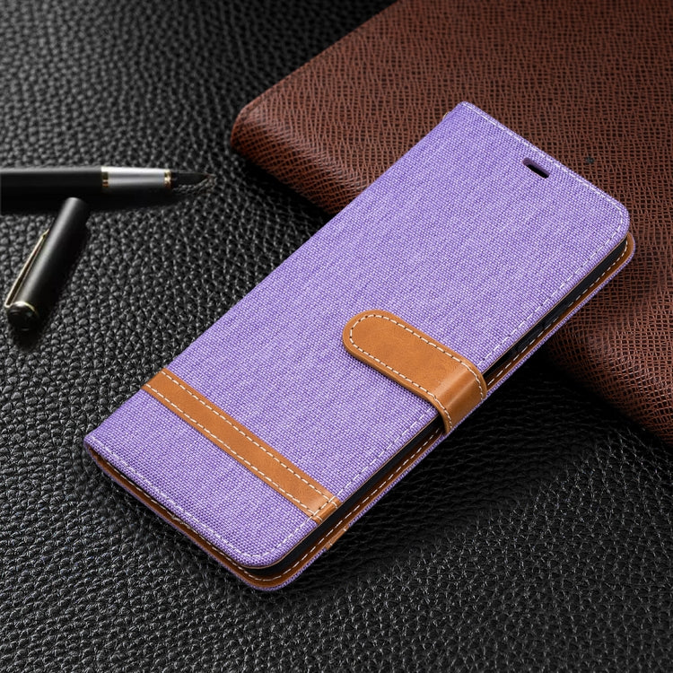 For Xiaomi Mi 10T / 10 Pro 5G Color Matching Denim Texture Leather Case with Holder & Card Slots & Wallet & Lanyard