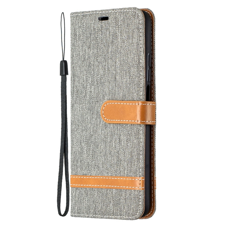 For Xiaomi Mi 10T / 10 Pro 5G Color Matching Denim Texture Leather Case with Holder & Card Slots & Wallet & Lanyard