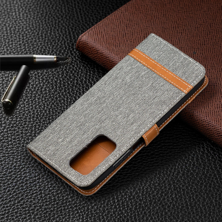 For Xiaomi Mi 10T / 10 Pro 5G Color Matching Denim Texture Leather Case with Holder & Card Slots & Wallet & Lanyard