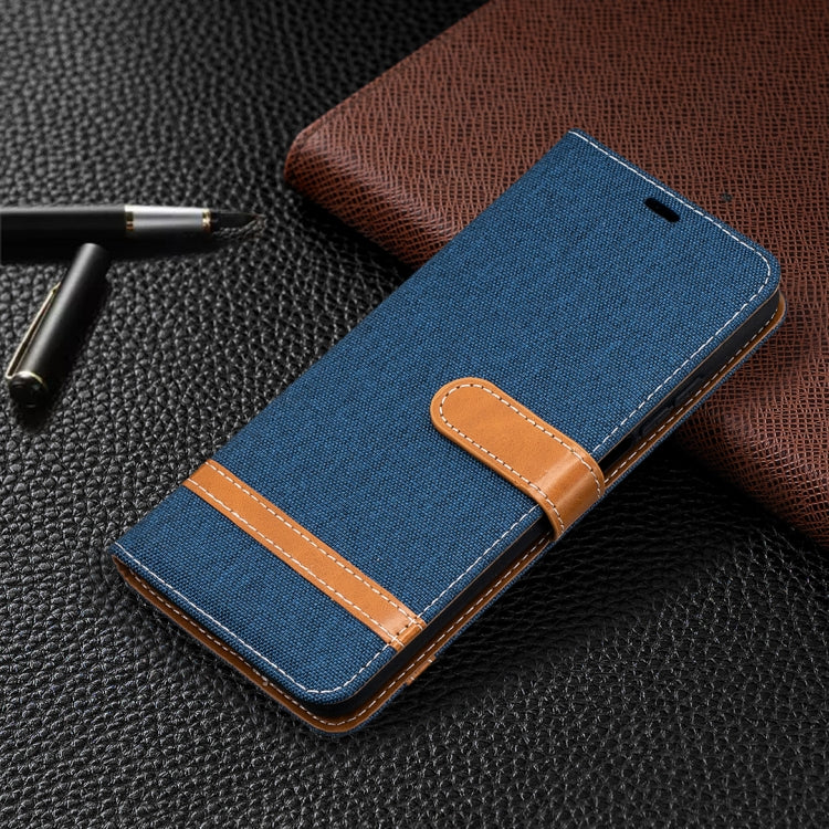 For Xiaomi Mi 10T / 10 Pro 5G Color Matching Denim Texture Leather Case with Holder & Card Slots & Wallet & Lanyard
