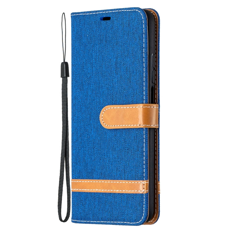 For Xiaomi Mi 10T / 10 Pro 5G Color Matching Denim Texture Leather Case with Holder & Card Slots & Wallet & Lanyard