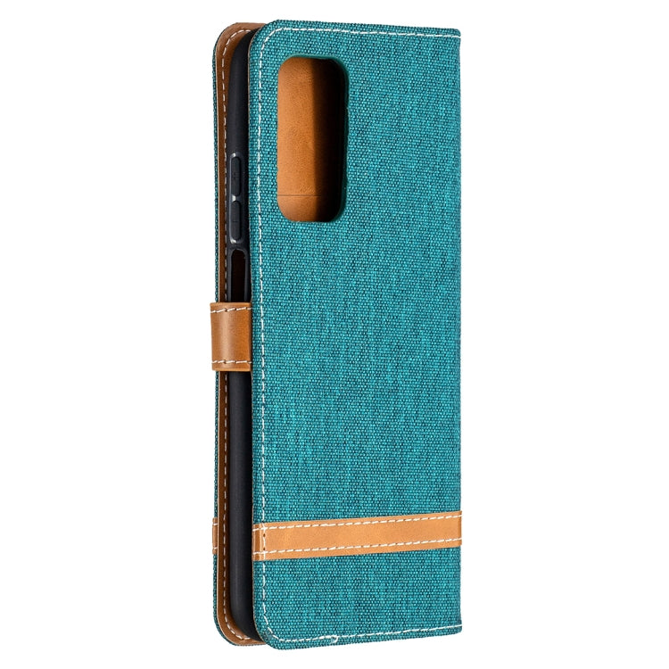 For Xiaomi Mi 10T / 10 Pro 5G Color Matching Denim Texture Leather Case with Holder & Card Slots & Wallet & Lanyard