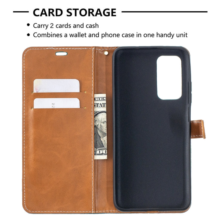 For Xiaomi Mi 10T / 10 Pro 5G Color Matching Denim Texture Leather Case with Holder & Card Slots & Wallet & Lanyard