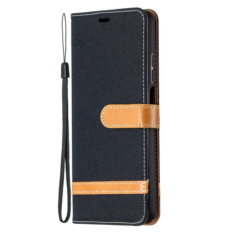For Xiaomi Mi 10T Lite 5G Color Matching Denim Texture Leather Case with Holder & Card Slots & Wallet & Lanyard