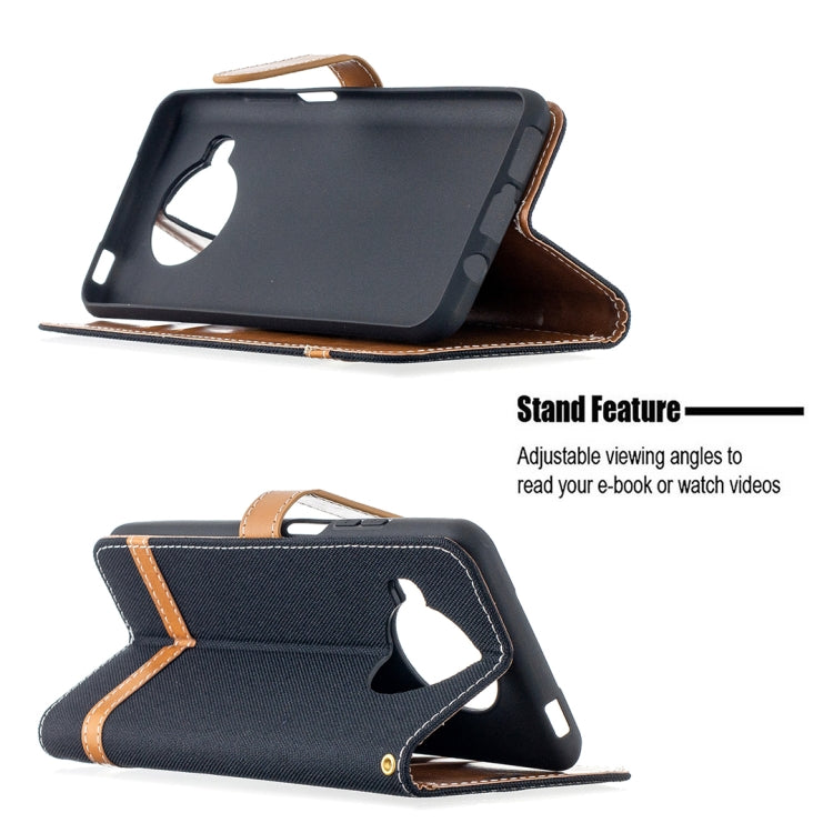 For Xiaomi Mi 10T Lite 5G Color Matching Denim Texture Leather Case with Holder & Card Slots & Wallet & Lanyard