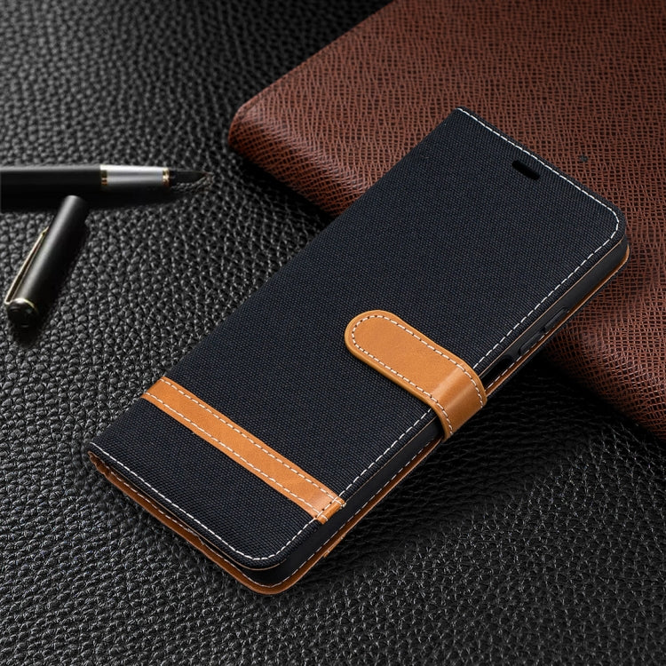For Xiaomi Mi 10T Lite 5G Color Matching Denim Texture Leather Case with Holder & Card Slots & Wallet & Lanyard