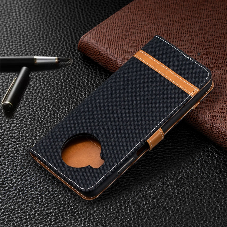 For Xiaomi Mi 10T Lite 5G Color Matching Denim Texture Leather Case with Holder & Card Slots & Wallet & Lanyard