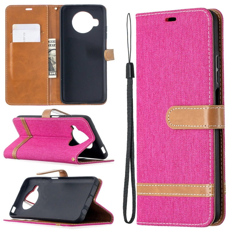 For Xiaomi Mi 10T Lite 5G Color Matching Denim Texture Leather Case with Holder & Card Slots & Wallet & Lanyard