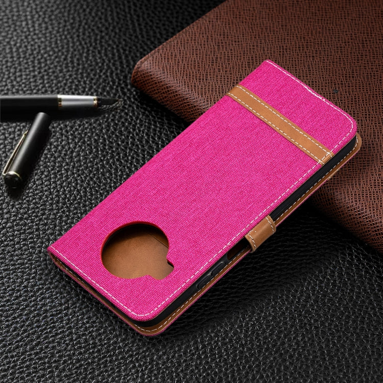 For Xiaomi Mi 10T Lite 5G Color Matching Denim Texture Leather Case with Holder & Card Slots & Wallet & Lanyard