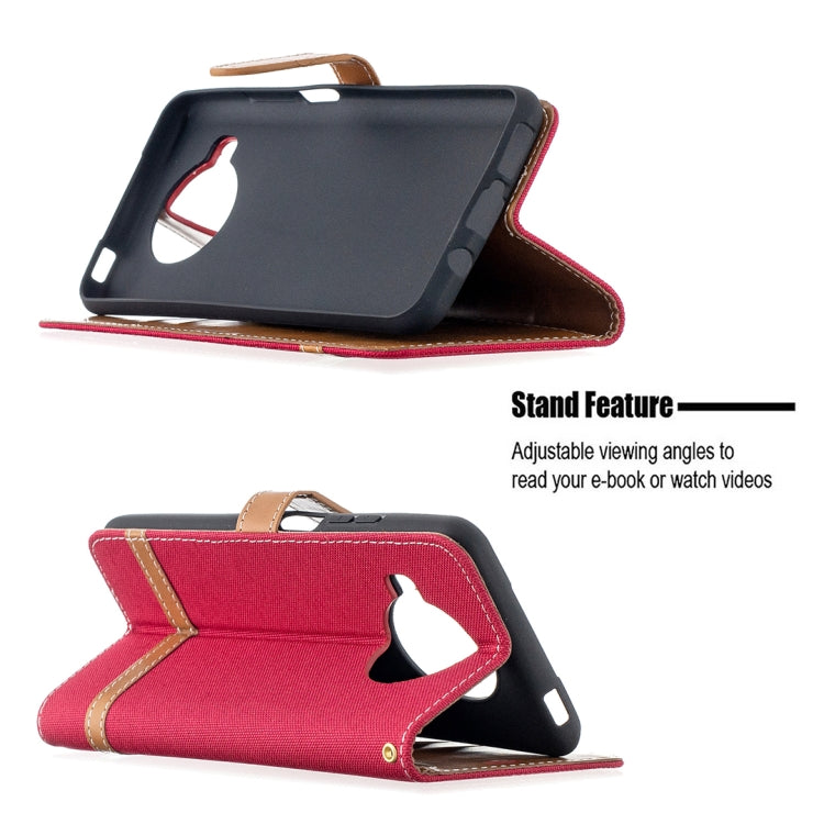 For Xiaomi Mi 10T Lite 5G Color Matching Denim Texture Leather Case with Holder & Card Slots & Wallet & Lanyard