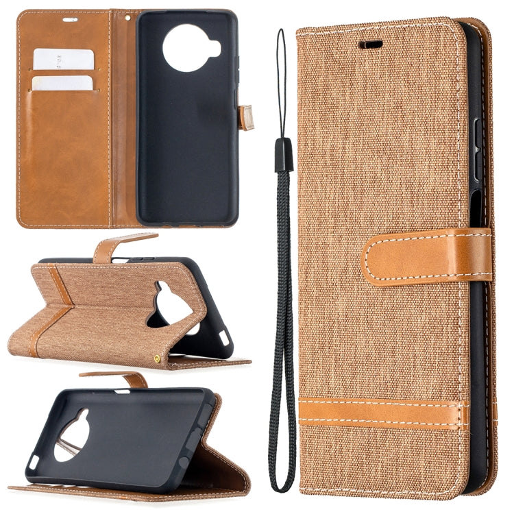 For Xiaomi Mi 10T Lite 5G Color Matching Denim Texture Leather Case with Holder & Card Slots & Wallet & Lanyard