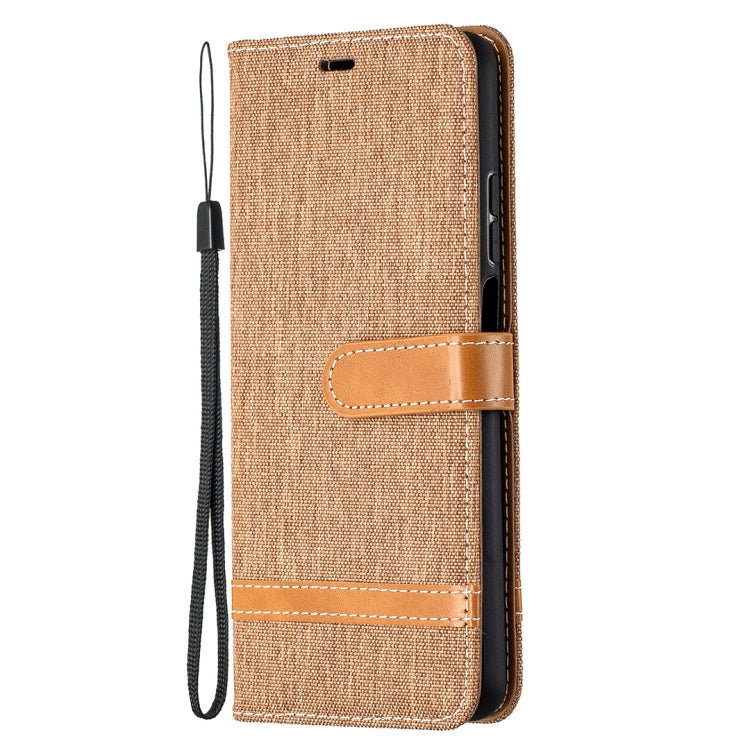 For Xiaomi Mi 10T Lite 5G Color Matching Denim Texture Leather Case with Holder & Card Slots & Wallet & Lanyard