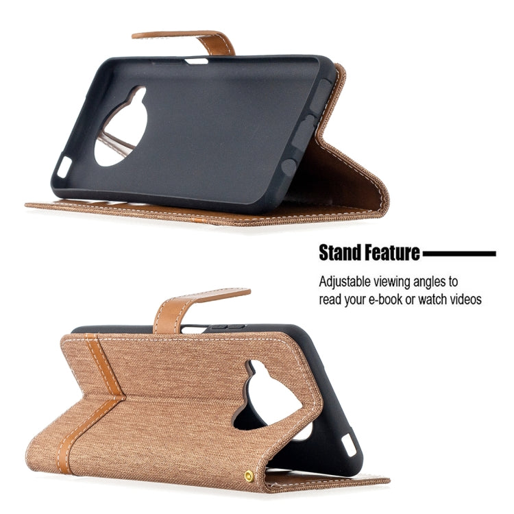 For Xiaomi Mi 10T Lite 5G Color Matching Denim Texture Leather Case with Holder & Card Slots & Wallet & Lanyard