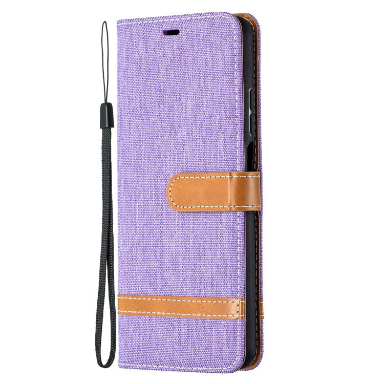 For Xiaomi Mi 10T Lite 5G Color Matching Denim Texture Leather Case with Holder & Card Slots & Wallet & Lanyard